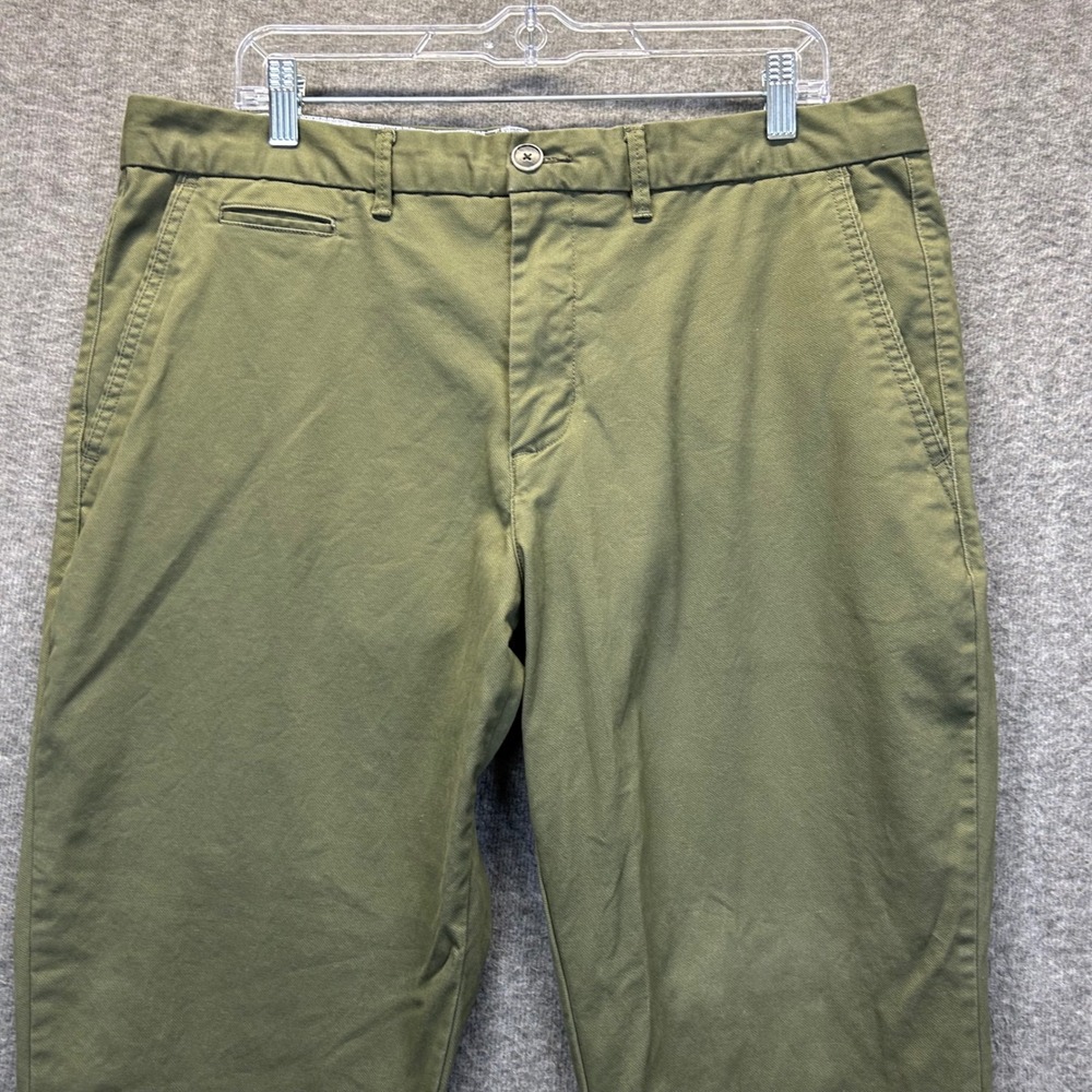 Perk Feel Good Chinos Mens 38x30 Olive Green Slim Fit Stretch Cotton Pants